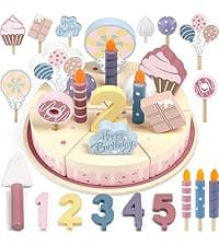 Wooden Play Food Toy Sets for Kids Kitchen Accessories Age 3 4 5 6 Wood Educational Toys Tea Sets for 3-5 Girl Birthday Gift 3 Year Old Princess Party B0CQ2PFTXC