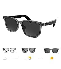 AI Glasses for Men & Women, Smart Glasses Powered by ChatGPT, AI Real-time Translation with 145 languages, 11H Music Play, Bluetooth Sunglasses with Polarized Lens, UV Protection for Daily Use, Travel