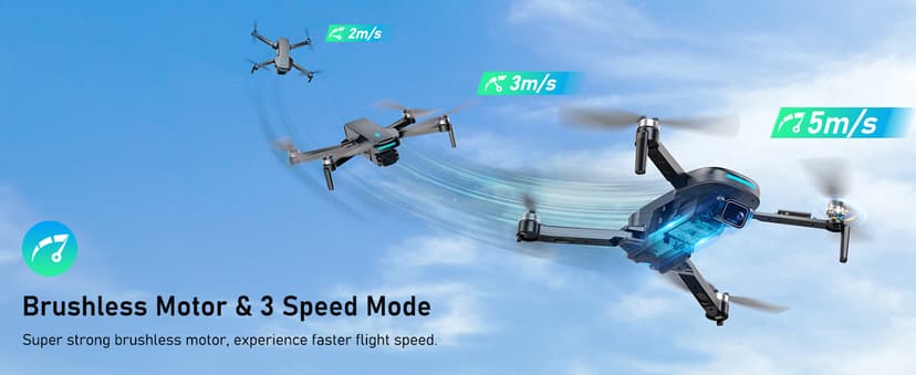 Mirason Drone with Camera, 1080P HD FPV Camera Drone with Brushless Motor, 2 Batteries, 360 Flips, Headless Mode, Gravity Control, 36 Mins Long Flight Foldable for Kids and Beginner