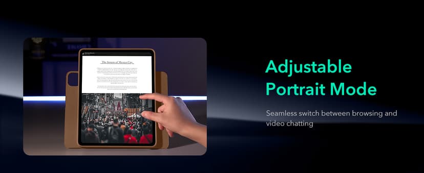 ESR for iPad Pro 12.9 Case (6th/5th Generation, 2022/2021), Removable Magnetic Cover, Adjustable Portrait/Landscape Stand with Raised Display View, 9 Standing Angles, Shift Series, Brown