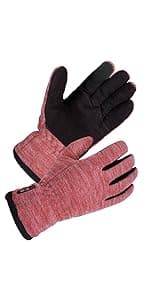 SKYDEER Waterproof and Windproof Genuine Deerskin Leather Ski Gloves with 150G 3M Thinsulate Insulation (SD8648T)
