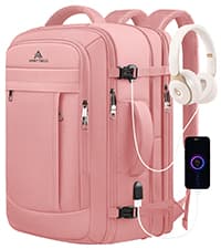 Carry On Backpack, 50L Extra Travel Laptop Backpack for Men Women, Big Bag Business Travel Essentials Gifts for men, 17 Inch Laptop Backpack Computer Bag Gifts for Him Men, Grey