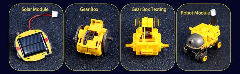 COBFDHA STEM Projects for Kids Age 8-12, Science Kits Boys, Solar Robot Space Toys Gifts 8-14 Year Old Teen Boys Girls, 120Pcs Building Experiments Robots Teenage Ages 9 10 11 12 , Yellow