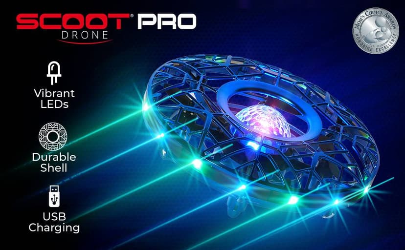 Force1 Scoot Pro Hand Operated Drone for Kids or Adults- Induction Hands Free Motion Sensors Mini Drones with Bright LED Projection, 360 Flips, Easy Indoor Small UFO Flying Orb Ball Drone Toy for Boys Girls