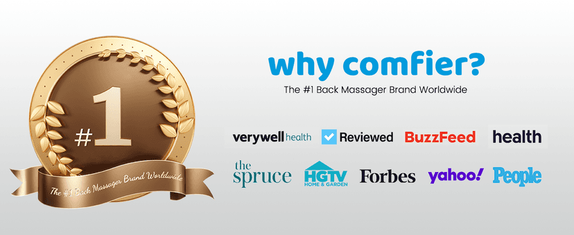 COMFIER Back Massager Seat Cushion with Heat,10 Vibration Motors, Massage Chair Pad,Chair Massager for Pain Relief at Office/Home,Christmas Gifts for Men Women