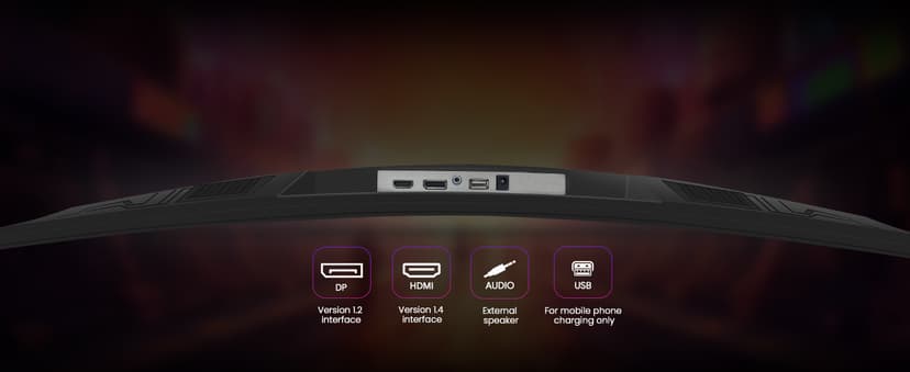 CRUA 32Inch Curved Gaming Monitor, FHD(1920 * 1080P) VA Screen 165Hz/200Hz, 1800R VA Screen, 120% sRGB, Computer Monitor that Support AMD Freesync, HDMI, DP, Wall Mountable Installs-Black