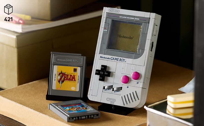 LEGO Super Mario Game Boy - Retro Building Sets for Adults, Ages 18+ - Gifts for Birthdays - Collectible Model with Game Paks and Display Stand - 72046