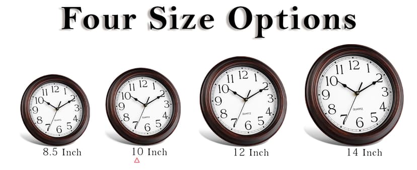 KECYET Wall Clock 10 Inch Battery Operated Silent Non-Ticking Wall Clock Vintage Retro Rustic Style Decorative for Bedroom Living Room Kitchen Home Office (Bronze)