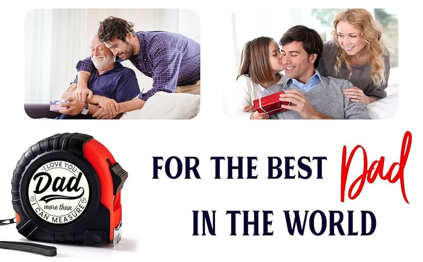 Dad Gifts from Daughter Son for Fathers Day Measure Tape - Cool Fathers Day Presents - Birthday Gifts for New Girl Son Best Dad - Woodworking Carpenter Measuring Tape