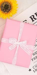 Loveinside Pink Gift Bag with Cross Design, Tissue Paper for Baby Girl Baptisms, Christenings, First Communions Religious Occasion- 10" x 5" x 13", 1 Pcs