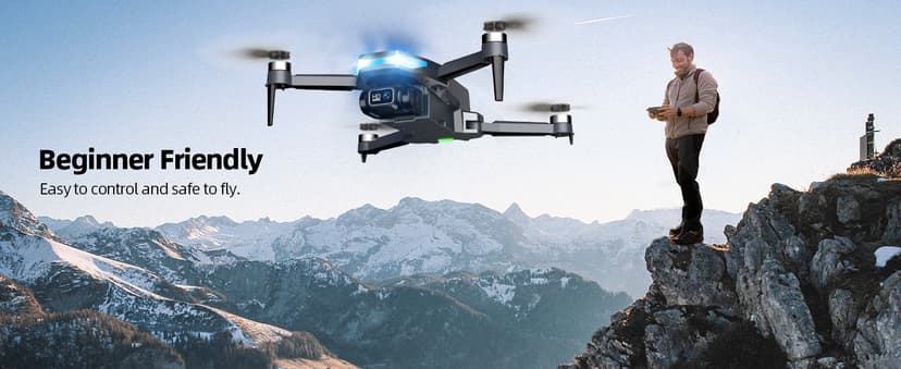 GPS Drone with Camera for Adults, 2K FPV Drone with 4.5" Screen Remote Controller, Brushless Motor, Auto Return, Follow Me, Tap Fly & Circle Fly, Long Flight Time Foldable Quadcopter for Beginners