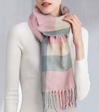 Loritta Womens Scarf Fashion Long Plaid Shawls Wraps Big Grid Winter Warm Lattice Large Scarves Gifts