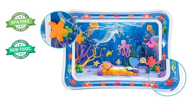 Tummy Time Water Mat丨Inflatable Tummy Time Water Play Mat for Babies, Infants and Toddlers 3 to 12 Months Promote Development Toys Baby Gifts