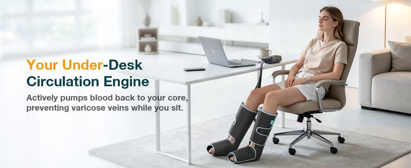 Leg Massager with Heat and Compression Helpful for Vericose Veins, Fatigue, Cramps, Swelling, Edema ALLJOY Leg Massager for Circulation and Pain Relief FSA,Gifts for Men Women B0DH1GWKJ6