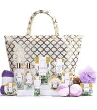 Spa Luxetique Gift Baskets for Women, Spa Gifts for Women - 10pcs Lavender Gift Sets with Body Lotion, Bubble Bath, Relaxing Bath Sets, Mothers Day Gifts for Mom