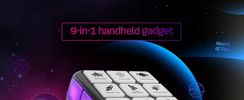 Rechargeable Game Activity Cube - Toys for Boys and Girls - 9 Fun Brain & Memory Games - Birthday Gifts for Age 6, 7, 8, 9, 10, 11, 12 Year Old Kids Teens - Best Boy Toy Gift Ideas