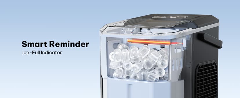 Silonn Ice Maker Countertop, Portable Ice Machine with Carry Handle, Self-Cleaning Ice Makers with Basket and Scoop, 9 Cubes in 6 Mins, 26 lbs per Day, Ideal for Home, Kitchen, Camping, RV