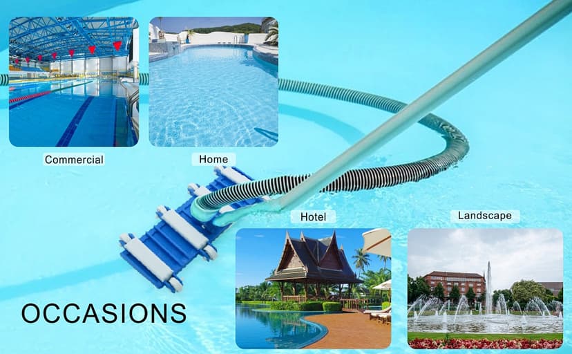 Uoark Pool Vacuum Head with Wheels, 14" Heavy Duty Head, Pool Vacuum Head Suitable for Above Ground and inground Pools(Pole not Included)