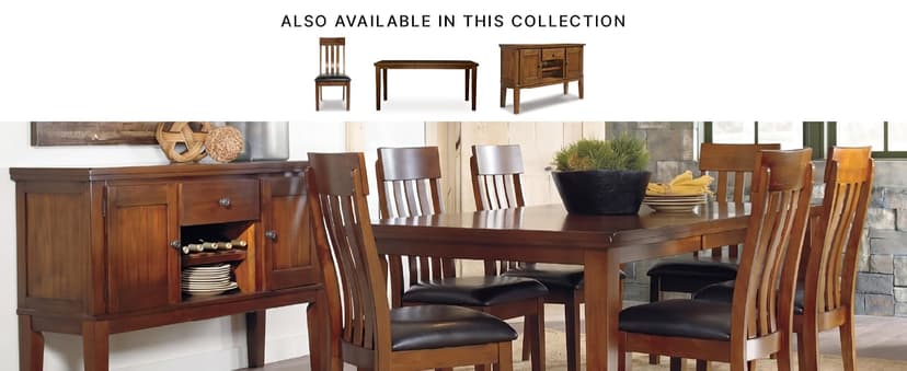 Signature Design by Ashley Ralene Rake Back 19" Dining Room Chair 2 Count, Medium Brown