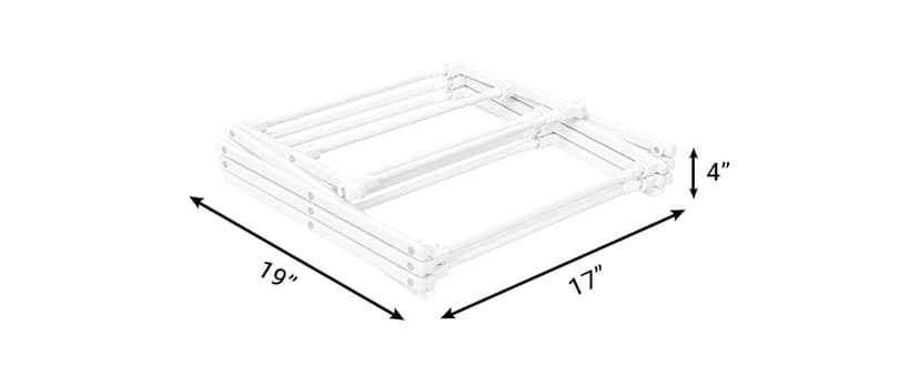 ZOES HOMEWARE 2026 Enhanced Clothes Drying Rack | Foldable Drying Rack Clothing for Laundry | Small Collapsible Portable Dryers for Laundry | Use for Indoor & Outdoor | White 37.5"x29"x12"