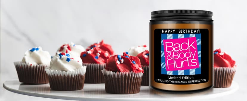 Homsolver Birthday Gifts for Women Men, Happy Birthday Decoration Candles Gift for Her Him, Funny Friendship Mom Dad Sister Friends Wife Husband Present Ideas - Lavender Scented Candle B0GR469HKF