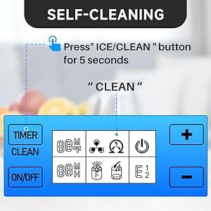 ICEPURE 15" Under Counter Ice Maker with Drain Pump, 90lbs/24H, Self-Cleaning, Smart Reminder, 24H Timer, ETL FCC, Built-in or Freestanding for Residential and Commercial, Stainless Steel