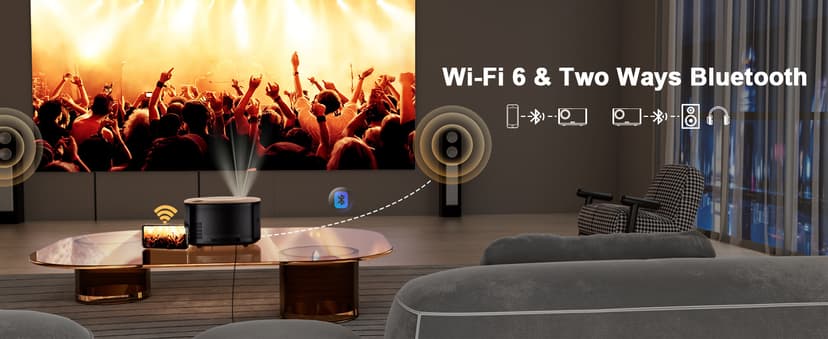High Brightness, AI Auto Focus, Smart-Projector with WiFi and Bluetooth, ONO5Pro 2.0 Movie Projector for Indoor/Outdoor ONOAYO Outdoor-Projector-4K with 60W Dolby Audio and Official Licensed Apps B0G4D9NJRX
