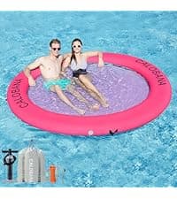 CALOBANA Inflatable Floating Chair, Heavy Duty Pool Floats Adult Lounger, Portable Water Float Chair for Swimming Pool, Lake and Beach