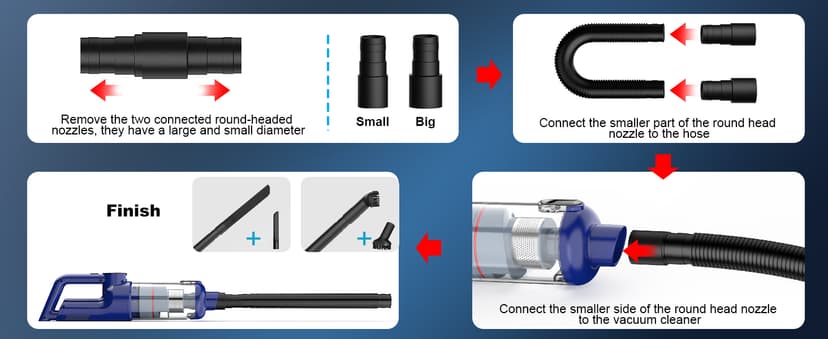 MONOZEL Handheld Vacuum Cordless - Car Vacuum Cleaner with Brushless Motor, 15kPa Powerful Suction Vacuum with LED Light, Type C Port, 2 Fliters, Portable Hand Vacuum for Home, Pet and Car