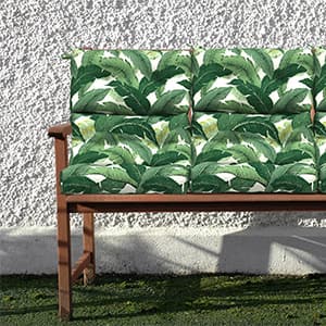 LVTXIII Outdoor Low Back Chair Cushions, Seasonal Replacement Adirondack Chair Cushion with Ties, Patio Waterproof Seat Cushions for Home Garden Use, 21 W x 21 D, Set of 2, Clemens Noir Blue