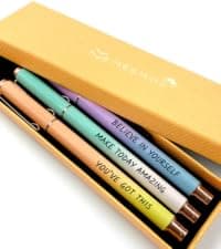 MESMOS 3pcs Fancy Pens, End of Year Teacher Gifts for Women, Difference Maker Gift, Thank You Teacher Gift Pens, Best Teacher's Gifts Supplies, Aesthetic Nice Pen Set, German-Ink 1mm Swiss-Tip B0CPNXYVL6