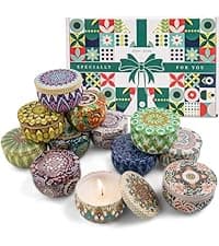 12 Scents, Up to 300-Hour Total Burn, Gift Box Included, Home Fragrance, Birthday, Hostess & Housewarming Gifts Scented Candles Gift Set, 12 Pack Travel Tin Candle Set, Gifts for Women B08T1XYNG9