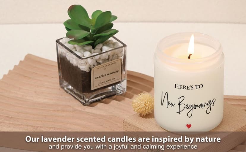 New Beginnings Gifts for Women Going Away Gifts for Coworkers Women Leaving Farewell for Coworkers Moving Away for Friends Divorce Housewarming Scented Candles Lavender