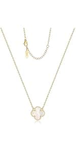 18K Gold Plated Clover Lucky Bracelet for Women White/Black/Red/Green Flower Four Leaf Link Bracelets Trendy Jewelry Gifts for Women