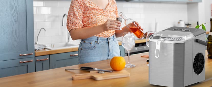 Silonn 2″ Sphere Ice Maker, Clear Ice Ball Maker with Slow-Melting, 4 pcs in 35 Mins, 144 pcs/Day, Crystal Sphere & Rapid Sphere Technology, Self-Cleaning Ice Maker Countertop Ideal for Whiskey
