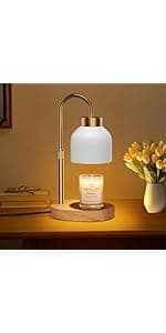 Candle Warmer Lamp with Timer Dimmer Adjustable Height for New Home Bedroom,Mothers Day Gifts,Vintage Home Decor for Scented Jar