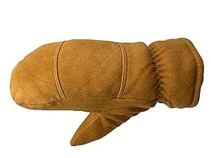 SKYDEER Premium Full Deerskin Suede Leather Soft Winter Mittens, Extra Warm 100G 3M Thinsulate, Thermal Insulated (SD3671M)