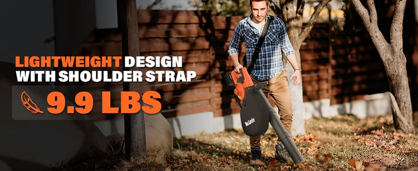 MAXLANDER Cordless Leaf Blower & Vacuum with Bag, 3-in-1 Brushless Battery Powered Leaf Vacuum Mulcher 40V 170MPH 360CFM 5 Speeds Leaf Blowers for Lawn Care 2x4.0Ah Battery & Charger Included