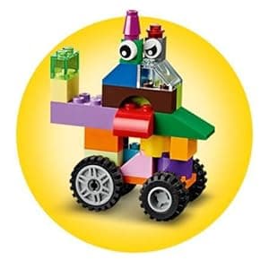 LEGO Classic Medium Creative Brick Box 10696 Building Toy Set - Featuring Storage, Includes Train, Car, and a Tiger Figure, and Playset for Kids, Boys, and Girls Ages 4-99