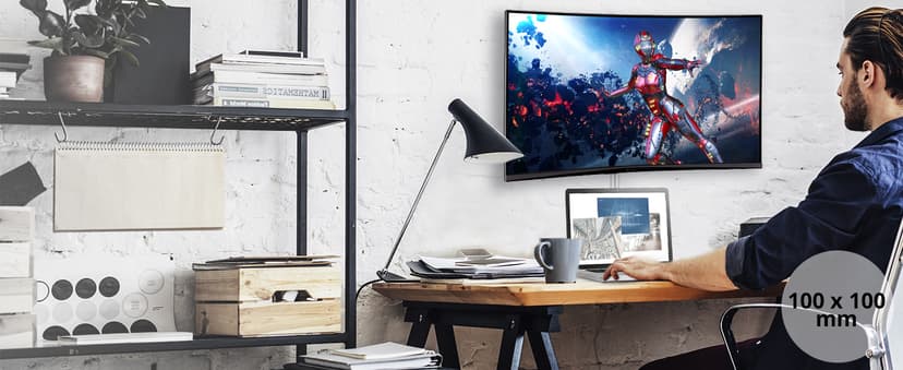 ViewSonic VX3218C-2K 32 Inch 1440p Curved Gaming Monitor, 180Hz and 1ms for Smooth Gameplay, FreeSync Premium and Eye Care Technology for Smooth Visuals, HDMI, and DisplayPort Inputs