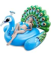 SLOOSH Inflatable Pool Floats Lounger Adult, Pool Float Lounge Raft Floaties Water Floating Recliner Chair with Cup Holders Foot Rest Swimming Floaty