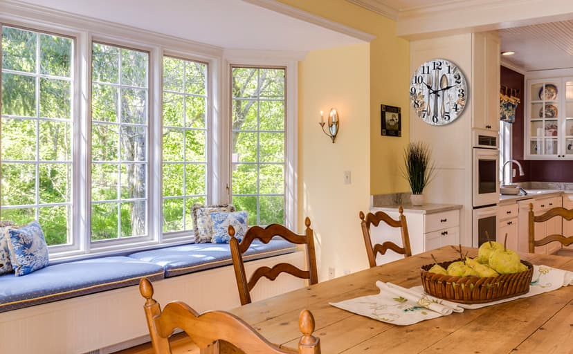 Keepcross Kitchen Wall Clock Fork & Spoon Cutlery Theme Rustic Modern Farmhouse Decor Glass Clock for Kitchen, Dining Room - 8 Inch, Battery Operated