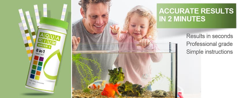 AAwipes Aquarium Ammonia Test Strips 8-in-1 |25 Strips | Quick & Accurate Water Testing Test pH, Carbonate, Alkalinity, Hardness, Chlorine, Nitrite, etc. (K02-25)