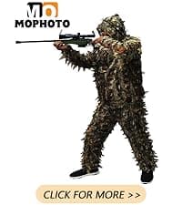MOPHOTO 5 in 1 Ghillie Suit 3D Camouflage Hunting Suits - Jacket, Pants, Hood, Carry Bag for Adults & Youth, M/L/XL/XXL