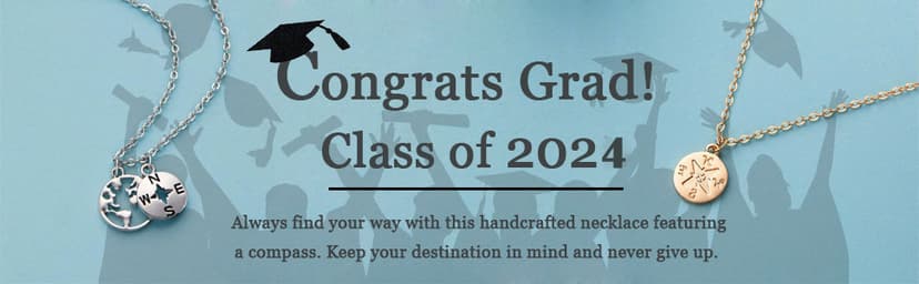 Zealmer Dainty 18K Gold Plated Compass World Map Pendant Necklace Graduation Gift for Friends