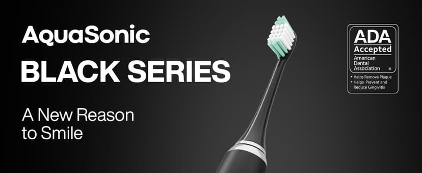 Aquasonic Black Series Ultra Whitening Toothbrush – ADA Accepted Electric Toothbrush- 8 Brush Heads & Travel Case – 40,000 VPM Electric Motor & Wireless Charging - 4 Modes w Smart Timer B072YVWBXH