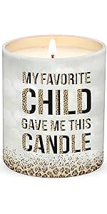 Birthday Gifts for Mom from Son - Mom Birthday Gifts from Son - Moms Gift Ideas from Son - Mother Gift, Funny mom Candle, 10 Oz Jar Lemongrass Scent