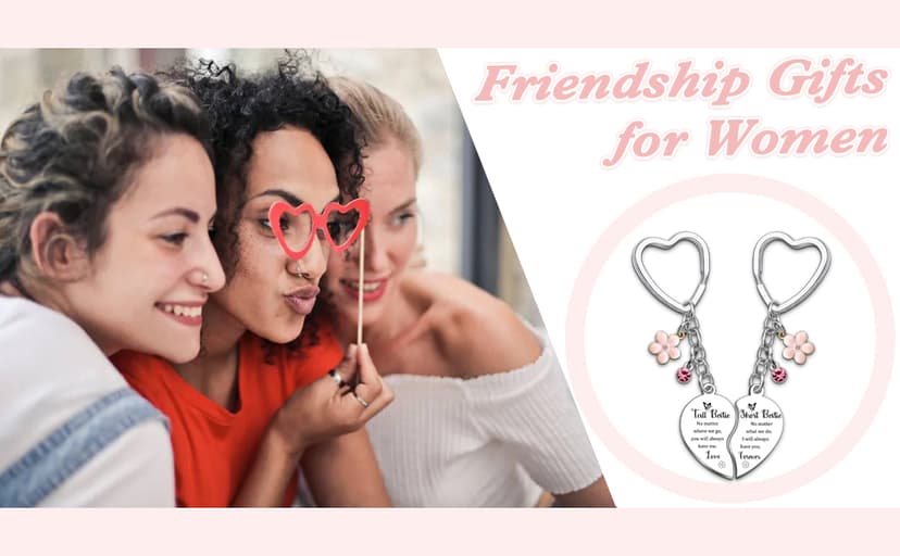 Bestie Gifts Friendship Keychain Bestie Birthday Gifts for Women Friendship Gift for Besties Bff Gift for Women Girls Friends Bff Stuff for Besties Christmas Presents for Her Matching Key Ring