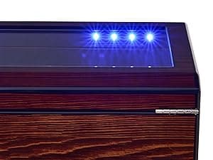 BEWISHOME BEWISHOME Watch Winders for Automatic Watches, Automatic Watch Winder Box Watch Spinner with LED Light, 4 Watch Winder with Quiet Running Motor and 6 Storage Case for Man/Woman's Watches, Brown SYQ01Y