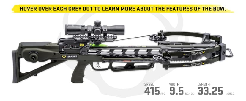 TenPoint Turbo X Crossbow - 415 FPS - Equipped with 100-Yard RangeMaster Scope, ACUslide Cocking & De-Cocking System + S2 Trigger
